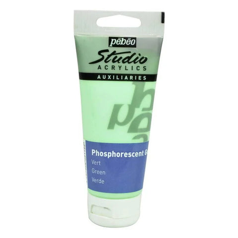 ფოსფორის საღებავი მწვანე (აკრილი) STUDIO ACRYLICS 100 ML PHOSPHORESCENT GEL GREEN - Pebeo