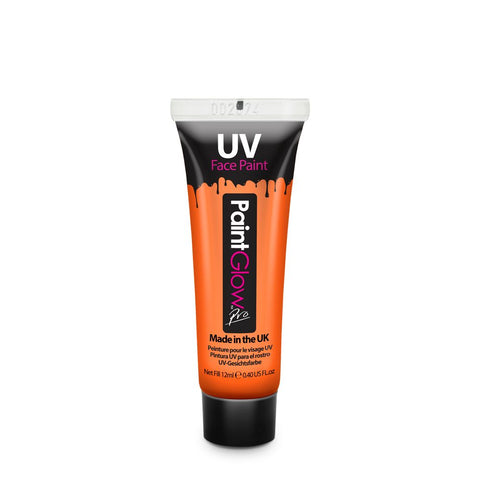 ნეონის საღებავი სახის მოსახატი UV Face & Body Paint (PRO), UV Orange, 12ml