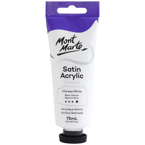 MM Satin Acrylic 75ml - Chinese White