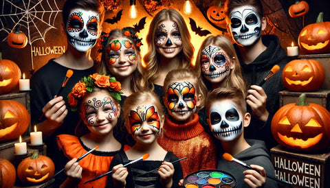 🎃 ჰელოუინის სახის მოხატვა – 10 მარტივი იდეა ბავშვებისთვის და მოზრდილებისთვის