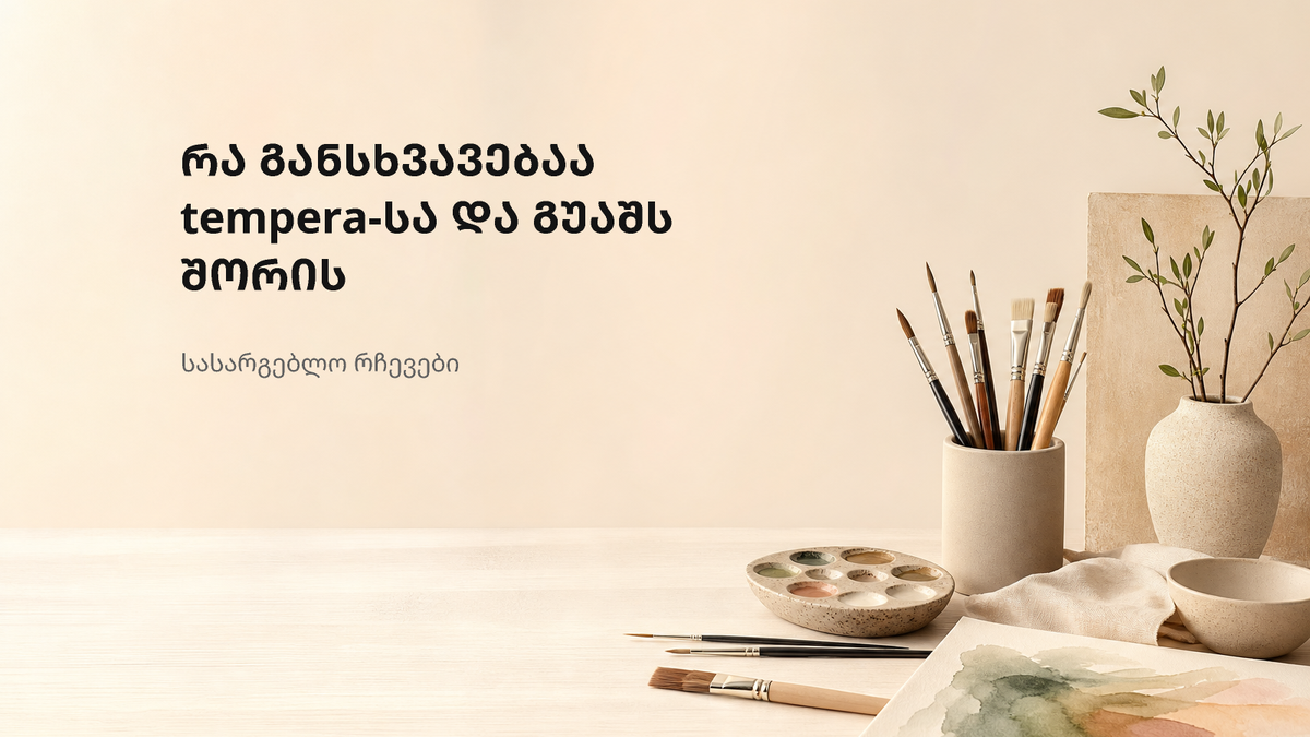 ტემპერისა და გუაშის შედარების აბსტრაქტული მხატვრული ფონი