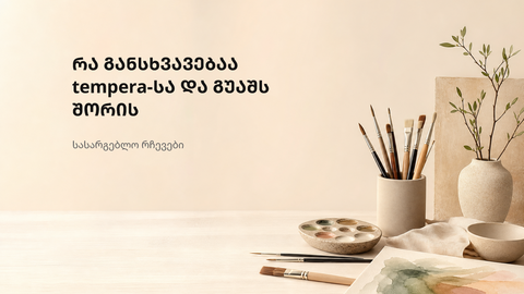 ტემპერისა და გუაშის შედარების აბსტრაქტული მხატვრული ფონი