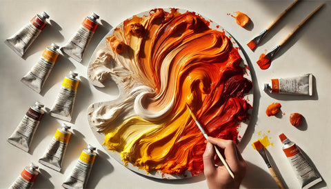 როგორ მივიღოთ ნარინჯისფერი ფერი? 🟠 ფერების შერევის ტექნიკები მხატვრებისთვის - LUMINO