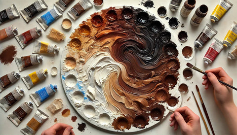 როგორ მივიღოთ ყავისფერი ფერი? 🟤 ფერების შერევის ტექნიკები მხატვრებისთვის - LUMINO