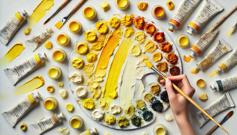 როგორ მივიღოთ ყვითელი ფერი? 🟡 ფერების შერევის ტექნიკები მხატვრებისთვის - LUMINO