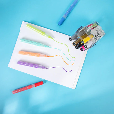 აკრილის მარკერების ნაკრები 12 ფერი Acrylic Paint Pens in Case Broad Tip Signature 12pc