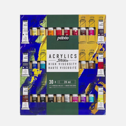 აკრილის საღებავის ნაკრები 30 ფერი ST.ACRYL HV PACK 30T20ML+BRUSH