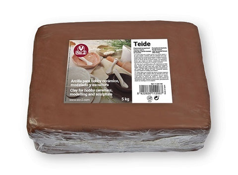 SIO 2 - TEIDE / იასამნისფერი-მოხალული ყავისფერი / ჰობი კერამიკა 5kg ( 1000-1300C)