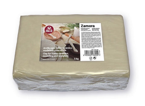 SIO 2 - ZAMORA / თეთრი-სპილოს ძვლის ფერი/ ჰობი კერამიკა 5kg(1000-1300c)