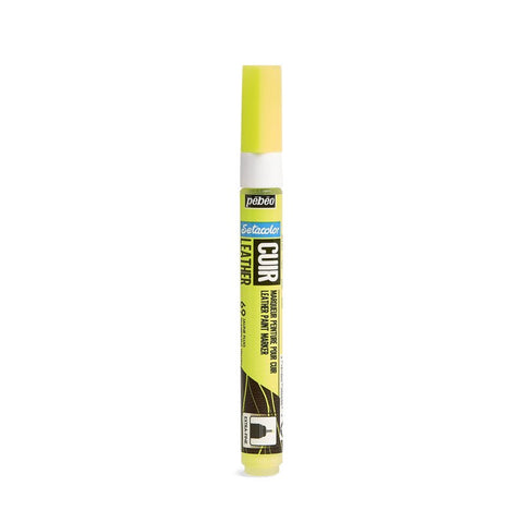 ტყავის მოსახატი მარკერი ნეონის ყვითელი - SETACOLOR LEATHER MARKER – FLUORESCENT YELLOW