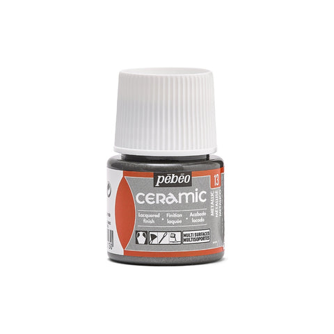 კერამიკის საღებავი მეტალის ეფექტით 45 მლ -  CERAMIC 45 ML METALLIC