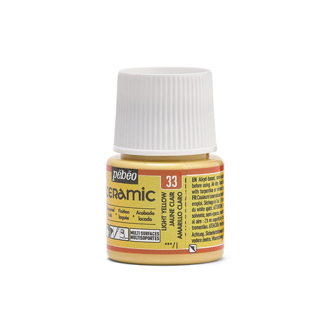 კერამიკის საღებავი ღია ყვითელი 45 მლ - CERAMIC 45 ML LIGHT YELLOW