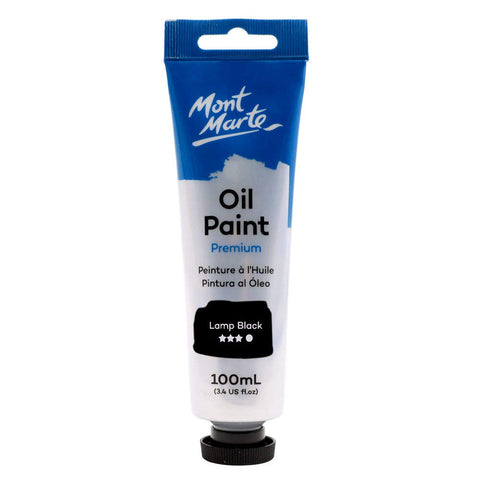 შავი ზეთის საღებავი MM Oil Paint 100mls - Lamp Black