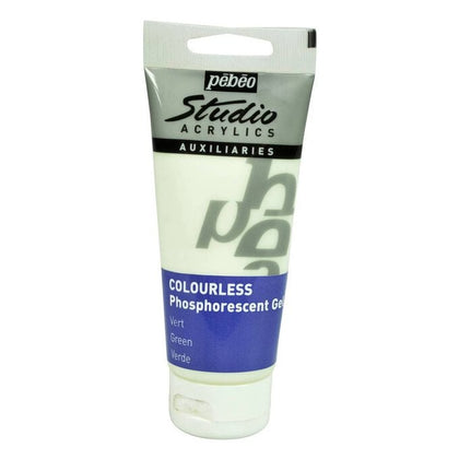 Colorless phosphor paint (acrylic) STUDIO ACRYLICS 100 ML PHOSPHORESCENT GEL COLORLESS GREEN - Pebeo 
