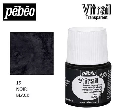 ვიტრაჟის საღებავი VITRAIL 45ML BLACK