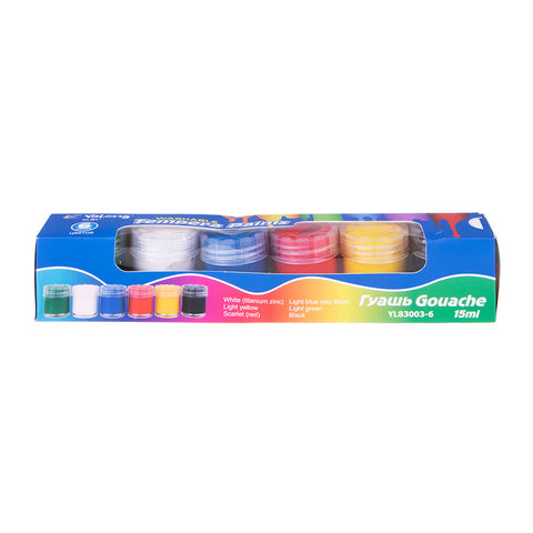 ტემპერა გუაში 6 ფერიანი 15მლ რეცხვადი