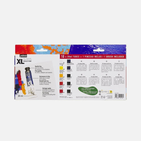 ზეთის საღებავი 10 ფერი XL F. OIL  PACK 10T20ML+BRUSH