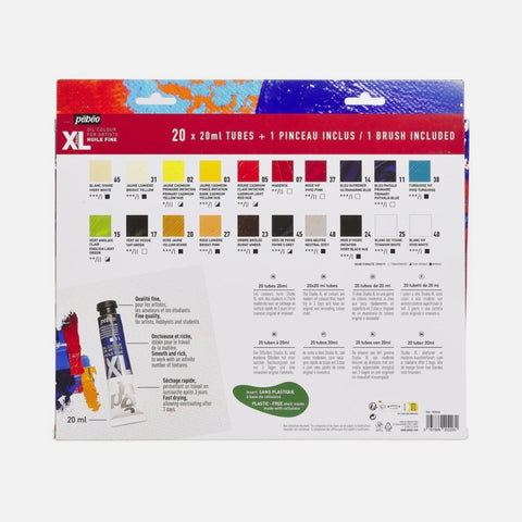 ზეთის საღებავი 20 ფერი ნაკრები XL F.OIL PACK 20T20ML+BRUSH