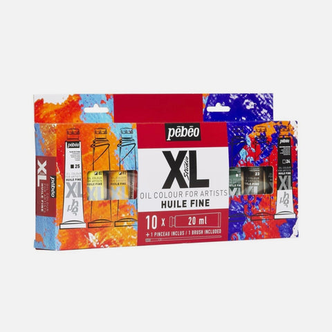 ზეთის საღებავი 10 ფერი XL F. OIL  PACK 10T20ML+BRUSH