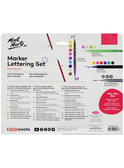 Набор маркеров для каллиграфии MM Marker Lettering Set 34 шт.