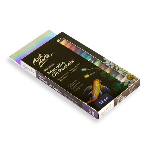 მეტალიკ ზეთის პასტელები 12 ფერი - Metallic Oil Pastels Signature 12pc