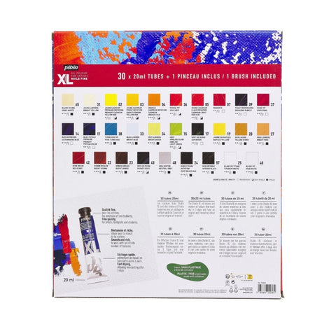 ზეთის საღებავის ნაკრები 30 ფერი XL F.OIL PACK 30T20ML+BRUSH