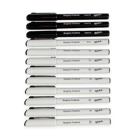 ტექნიკური ნახაზის კალმების ნაკრები MM Technical Drawing Pens 12pc