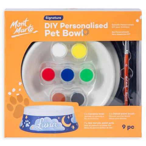 შინაური ცხოველის მოსახატი ჯამი - DIY Personalised Pet Bowl Signature 9pc