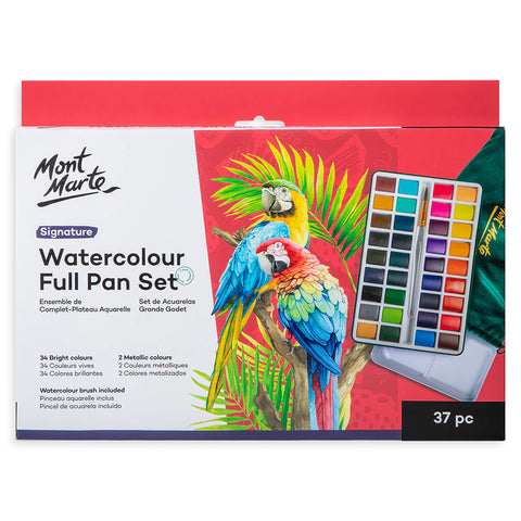 აკვარელის საღებავები ნაკრებში MM Watercolour Full Pan Set 36pc in Tin