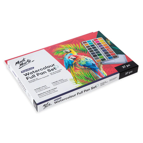 აკვარელის საღებავები ნაკრებში MM Watercolour Full Pan Set 36pc in Tin