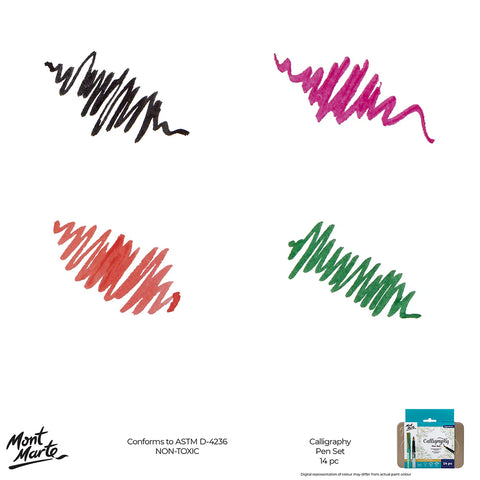 კალიგრაფიის კალმების ნაკრები MM Calligraphy Pen Set 14pc