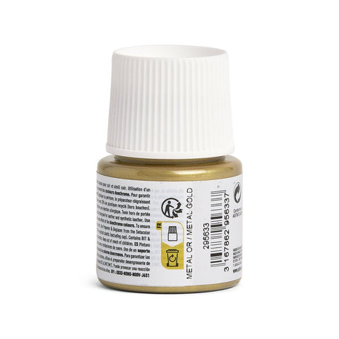 ტყავის საღებავი მეტალის ოქროსფერი 45 მლ - SETACOLOR LEATHER 45ML – METAL GOLD