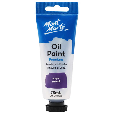 ზეთის საღებავი იისფერ-მეწამული 75 მლ - Oil Paint Premium 75ml Tube - Purple