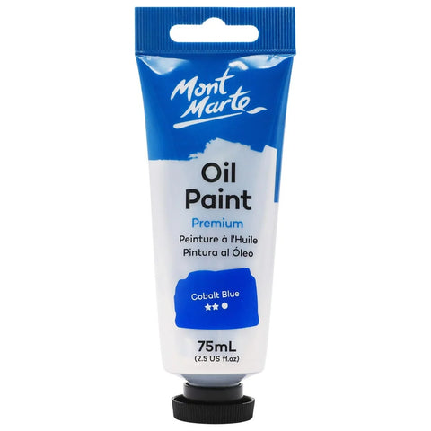 ზეთის საღებავი კობალტის ლურჯი 75 მლ - Oil Paint Premium 75ml Tube - Cobalt Blue