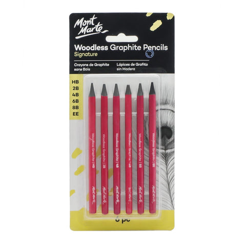 MM Woodless Graphite Pencils 6pc