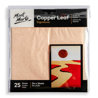 Imitation copper plates MM Copper Leaf 14x14cm 25 sheets