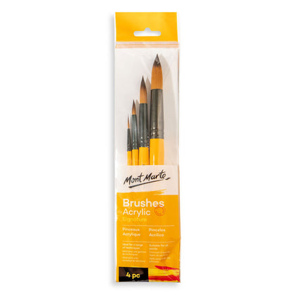 Brush Set (Synthetic) MM Gallery Series Brush Set Acrylic 4pc