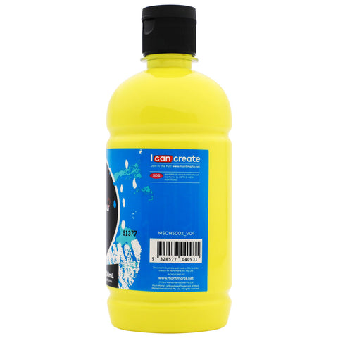 MM Acrylic Colour 500ml bottle - Lemon Yellow