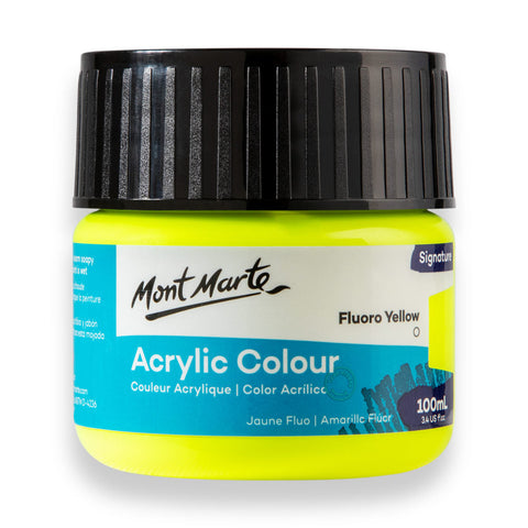 MM Acrylic Color Paint 100ml - Fluoro Yellow