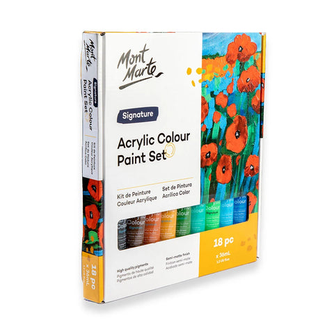 Акриловые краски набор 18 цветов MM Acrylic Paint Set 18шт x 36мл
