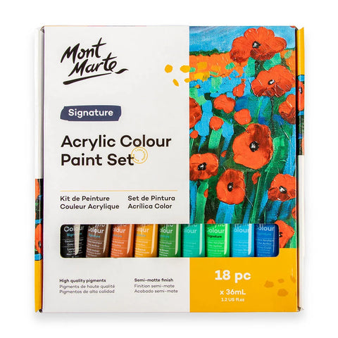 Acrylic paints 18 colors set MM Acrylic Paint Set 18pc x 36ml