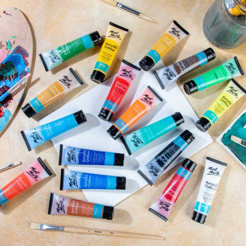 Акриловые краски набор 18 цветов MM Acrylic Paint Set 18шт x 36мл