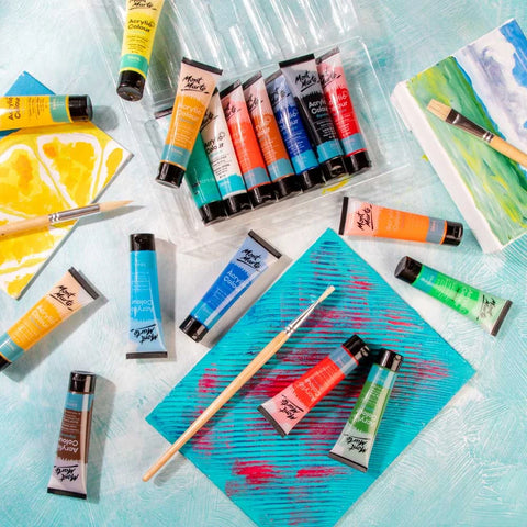 Акриловые краски набор 18 цветов MM Acrylic Paint Set 18шт x 36мл