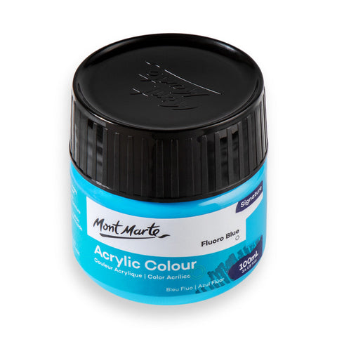 აკრილის საღებავი 100მლ ფლურო ლურჯი-MM Acrylic Colour Paint 100ml - Fluoro Blue