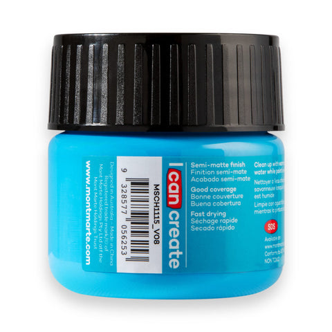აკრილის საღებავი 100მლ ფლურო ლურჯი-MM Acrylic Colour Paint 100ml - Fluoro Blue