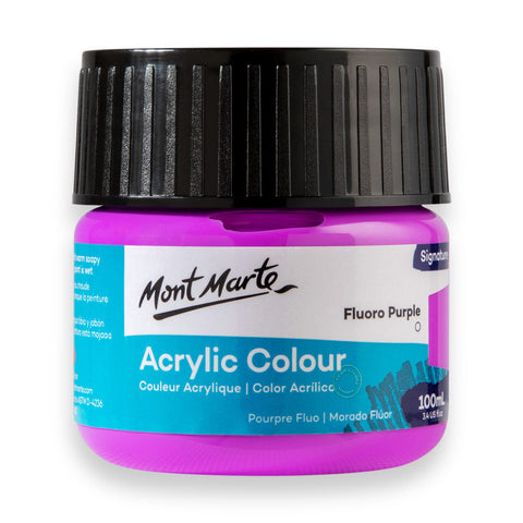 MM Acrylic Color Paint 100ml - Fluoro Purple