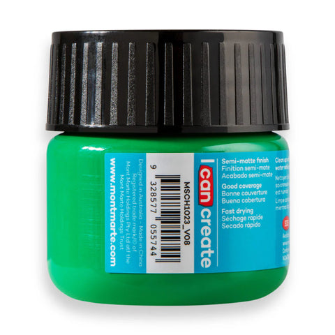 აკრილის საღებავი მწვანე 100 მლ - Acrylic Colour Paint 100ml - Medium Green