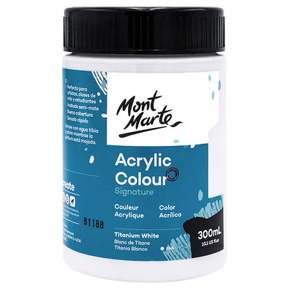აკრილის საღებავი ტიტანის თეთრი 300მლ - Studio Acrylic Paint 300ml - Titanium White