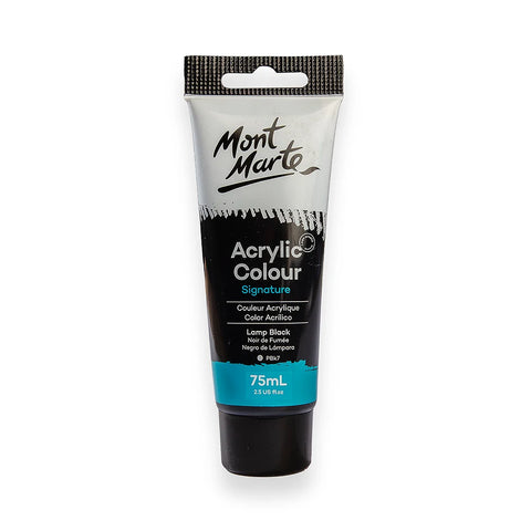 შავი აკრილის საღებავი MM Studio Acrylic Paint 75ml - Lamp Black