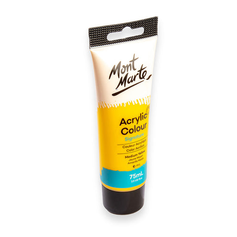 აკრილის საღებავი ყვითელი MM Studio Acrylic Paint 75ml - Medium Yellow